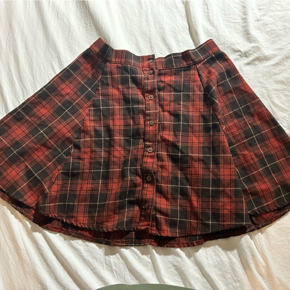 Plaid Button Up Brandy Melville Skirt - Picture 2 of 4